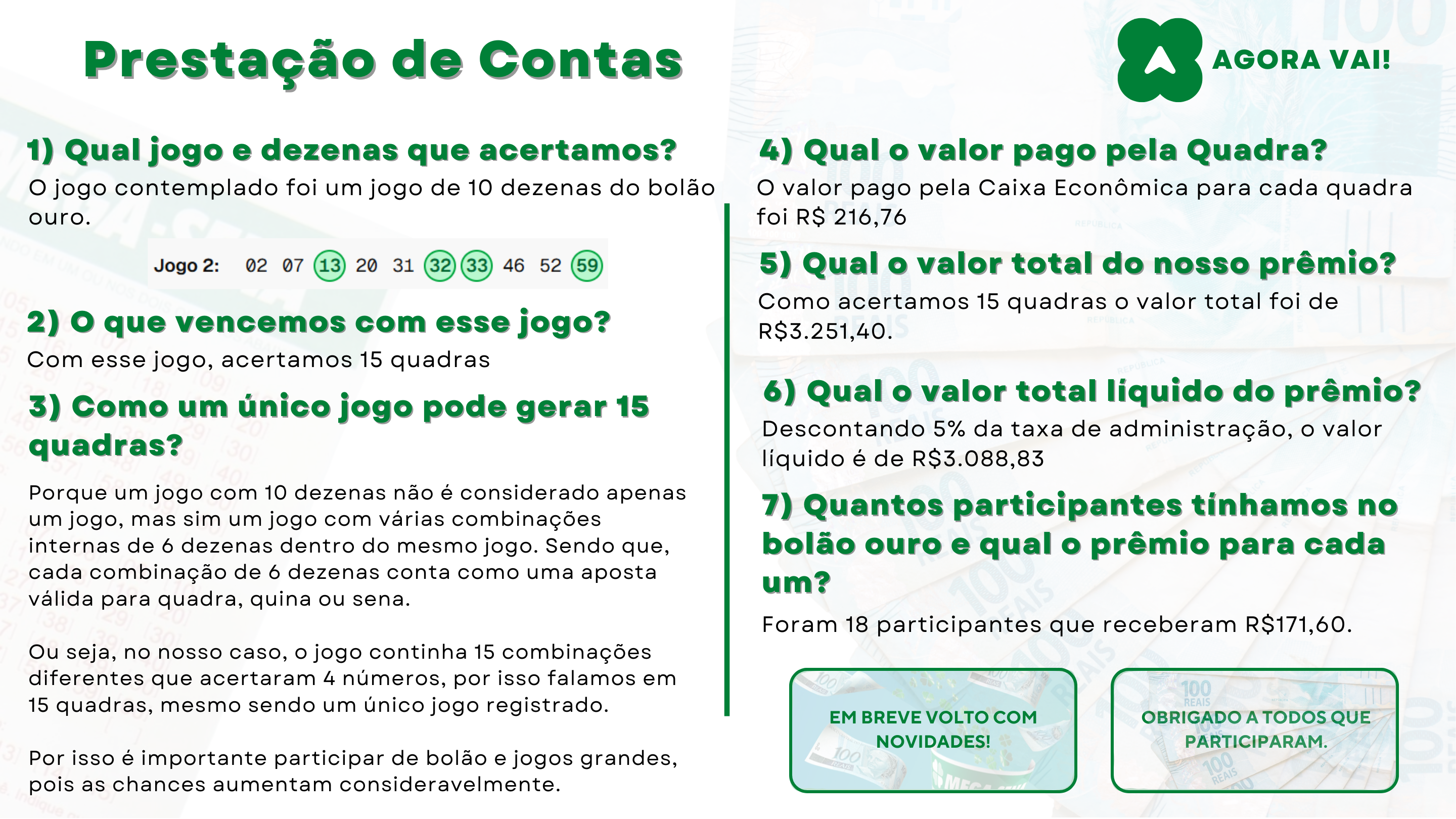 Prestação de Contas - FAQ