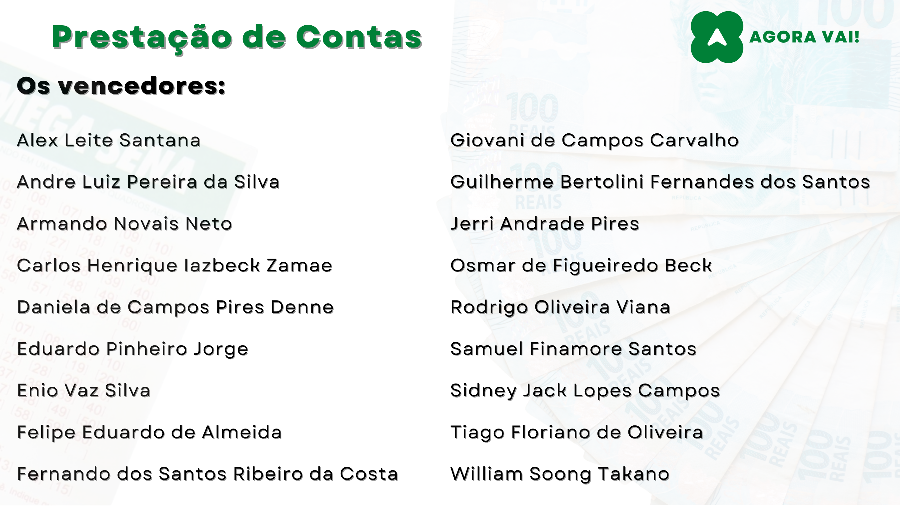 Prestação de Contas - Vencedores